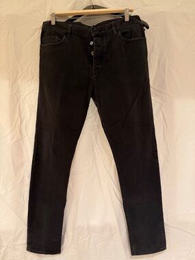 Valentino Black Skinny Jeans with Button Fly Detail
